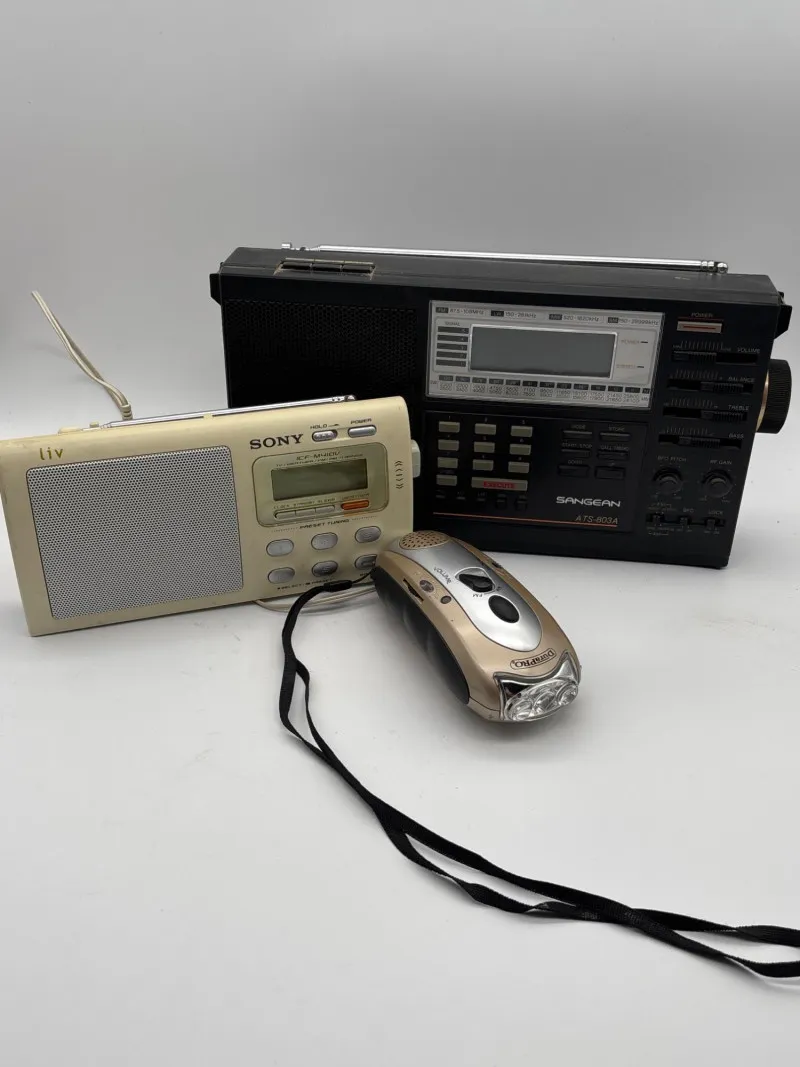 Sony & Sangean Portable Radios Plus Emergency Handheld Device - Newcastle Estate Collection - STERLING SILVER, GOLD TEETH, Antiques & Collectibles | Ocean Bid Auction