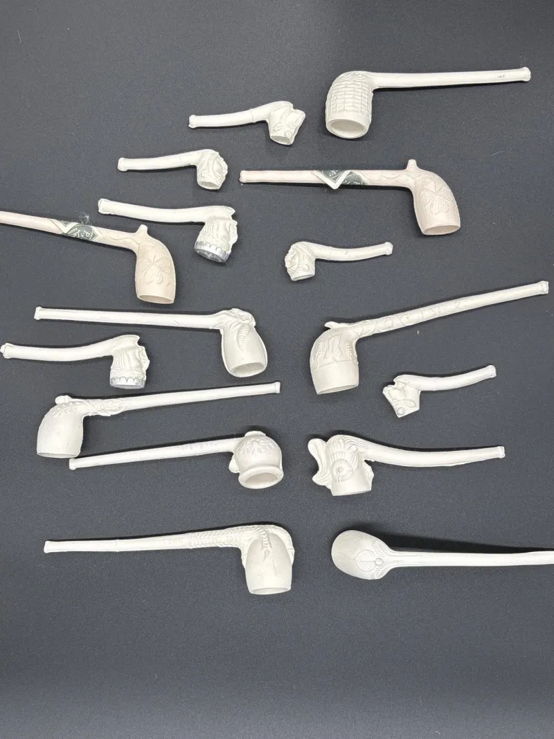 Treasure Trove of Antique Clay Tobacco Pipes with Dutch Verkade Tin - Newcastle Estate Collection - STERLING SILVER, GOLD TEETH, Antiques & Collectibles | Ocean Bid Auction
