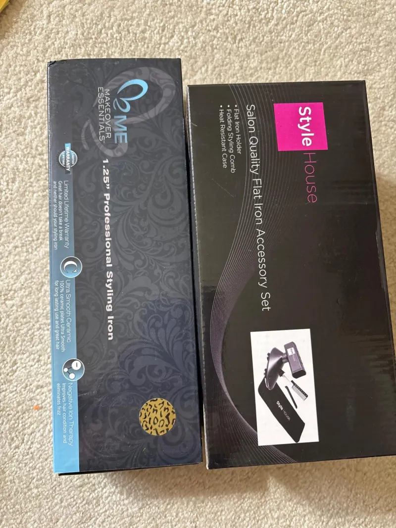 Professional Styling Iron & Salon Flat Iron Accessory Set NIB - Newcastle Estate Collection - STERLING SILVER, GOLD TEETH, Antiques & Collectibles | Ocean Bid Auction