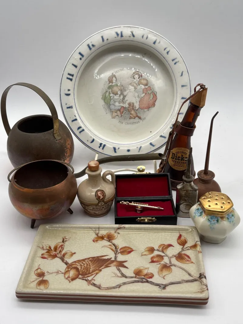 Vintage Curios & Collectibles Copper Oilers Pottery & More - Newcastle Estate Collection - STERLING SILVER, GOLD TEETH, Antiques & Collectibles | Ocean Bid Auction
