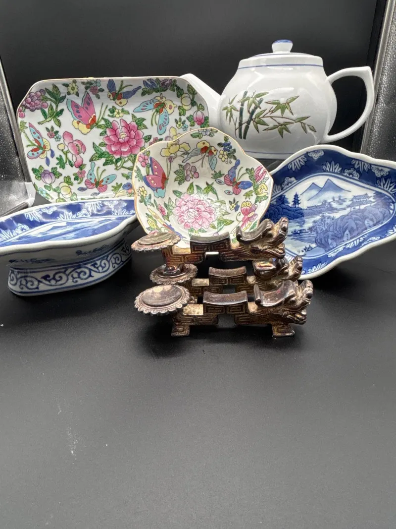 Asian Porcelain & Dragon Decor Collection - Newcastle Estate Collection - STERLING SILVER, GOLD TEETH, Antiques & Collectibles | Ocean Bid Auction