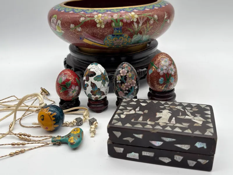 Collector's Cloisonné Lot – Colorful Enamel Art & Keepsakes - Newcastle Estate Collection - STERLING SILVER, GOLD TEETH, Antiques & Collectibles | Ocean Bid Auction