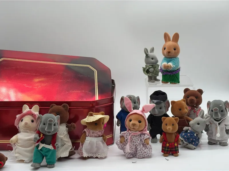 Large Lot of Miniature Animal Dolls & Figures with Decorative Tin - Newcastle Estate Collection - STERLING SILVER, GOLD TEETH, Antiques & Collectibles | Ocean Bid Auction