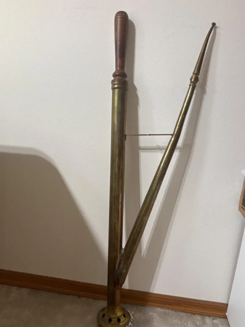 Vintage Brass Copper Hookah Water Pipe Floor Standing 39 Inch - Newcastle Estate Collection - STERLING SILVER, GOLD TEETH, Antiques & Collectibles | Ocean Bid Auction