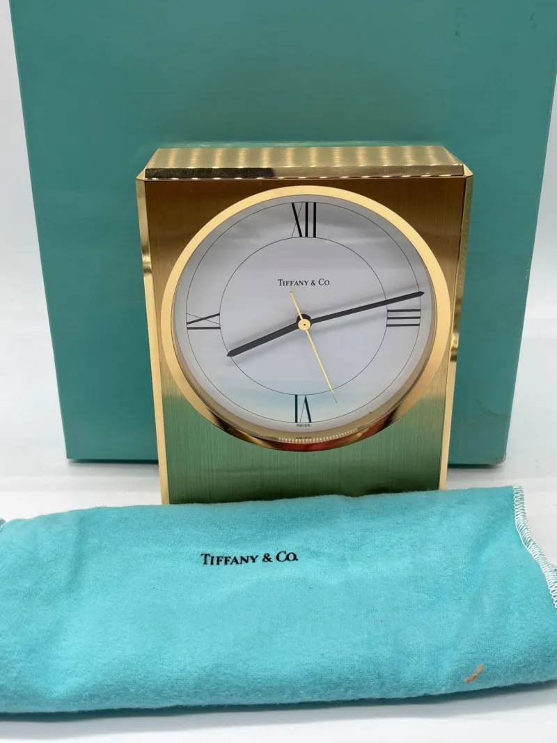 Collection of Three Tiffany & Co. Desk Clocks Including Boxed Example - Newcastle Estate Collection - STERLING SILVER, GOLD TEETH, Antiques & Collectibles | Ocean Bid Auction