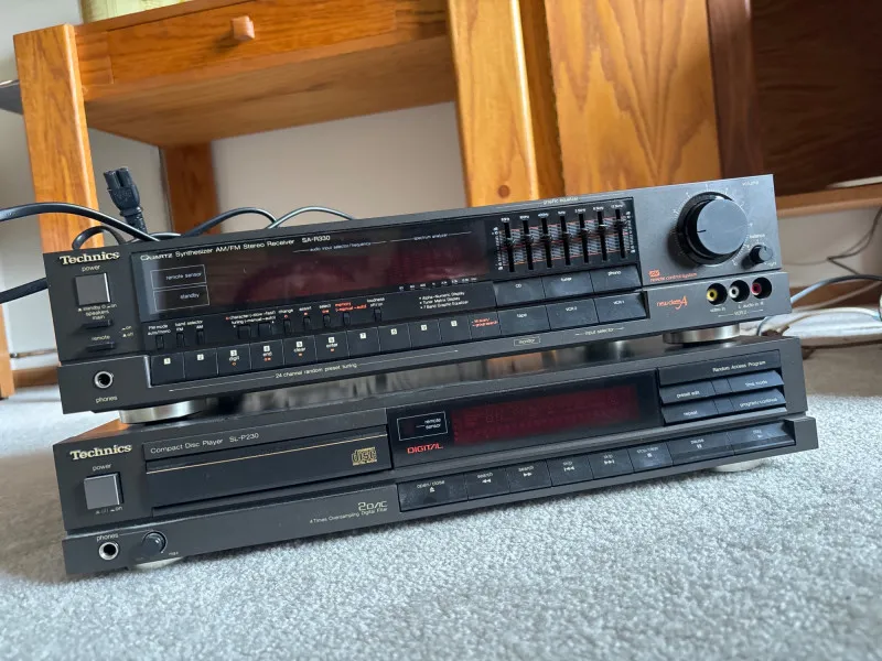 Turn Up the Nostalgia – Technics Receiver & CD Player Set - Newcastle Estate Collection - STERLING SILVER, GOLD TEETH, Antiques & Collectibles | Ocean Bid Auction