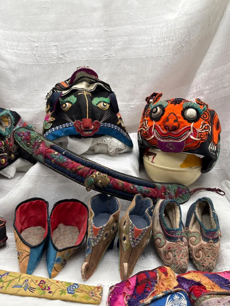 Antique Tibetan & Chinese Textiles, Hats, Shoes & Ceremonial Lot 1 - Newcastle Estate Collection - STERLING SILVER, GOLD TEETH, Antiques & Collectibles | Ocean Bid Auction