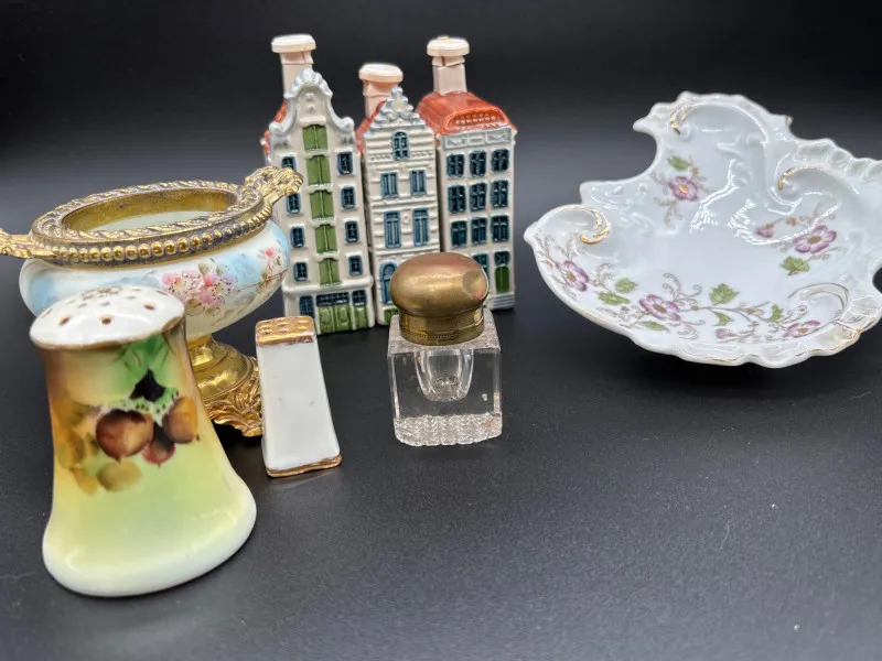 Vintage Dutch House Decanters, Inkwell & Porcelain Collectibles - Newcastle Estate Collection - STERLING SILVER, GOLD TEETH, Antiques & Collectibles | Ocean Bid Auction