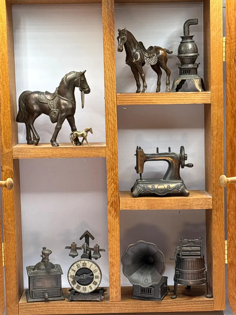 Vintage Miniature Metal Figurines w/ Wood Display Shelf - Collector’s Dream Auction – Lladro, Murano, Coastal Decor-Anacortes and Sequim pick-ups | Ocean Bid Auction