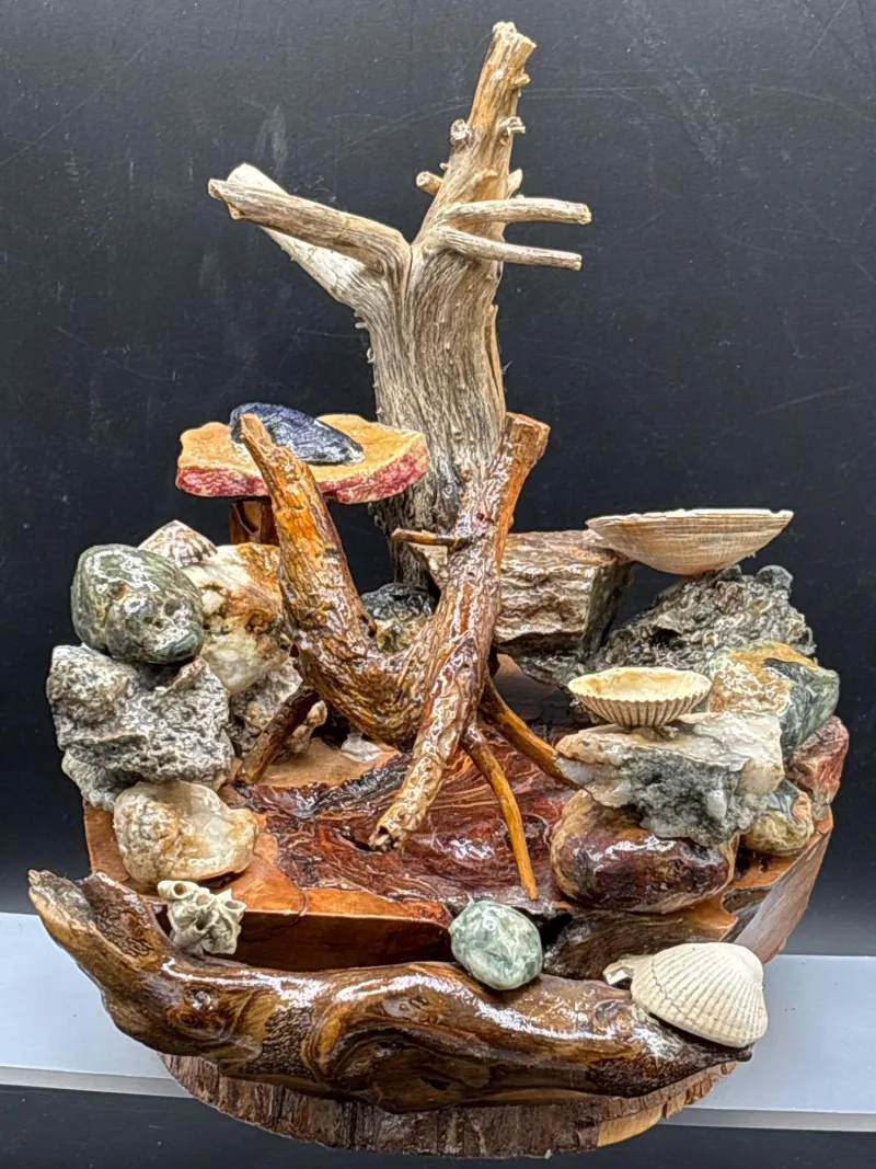 One-of-a-Kind Driftwood Art Sculpture by Anacortes Artist - Collector’s Dream Auction – Lladro, Murano, Coastal Decor-Anacortes and Sequim pick-ups | Ocean Bid Auction