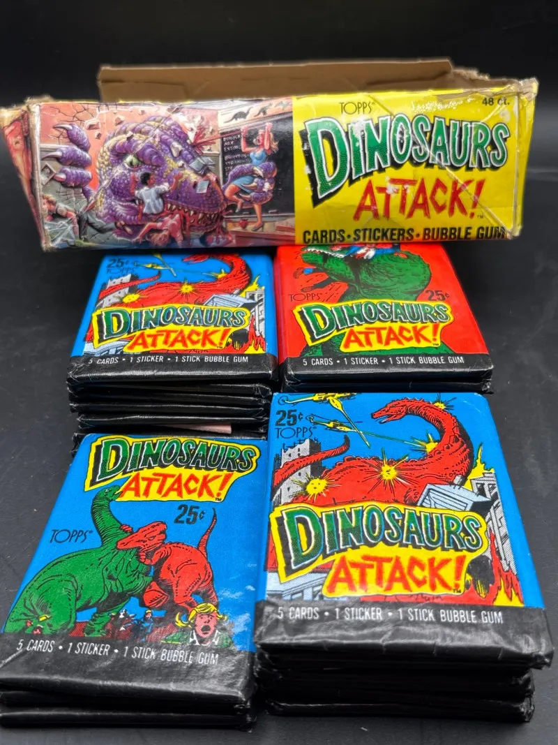 Topps Dinosaurs Attack Sealed Packs Lot w Box Vintage - Collector’s Dream Auction – Lladro, Murano, Coastal Decor-Anacortes and Sequim pick-ups | Ocean Bid Auction