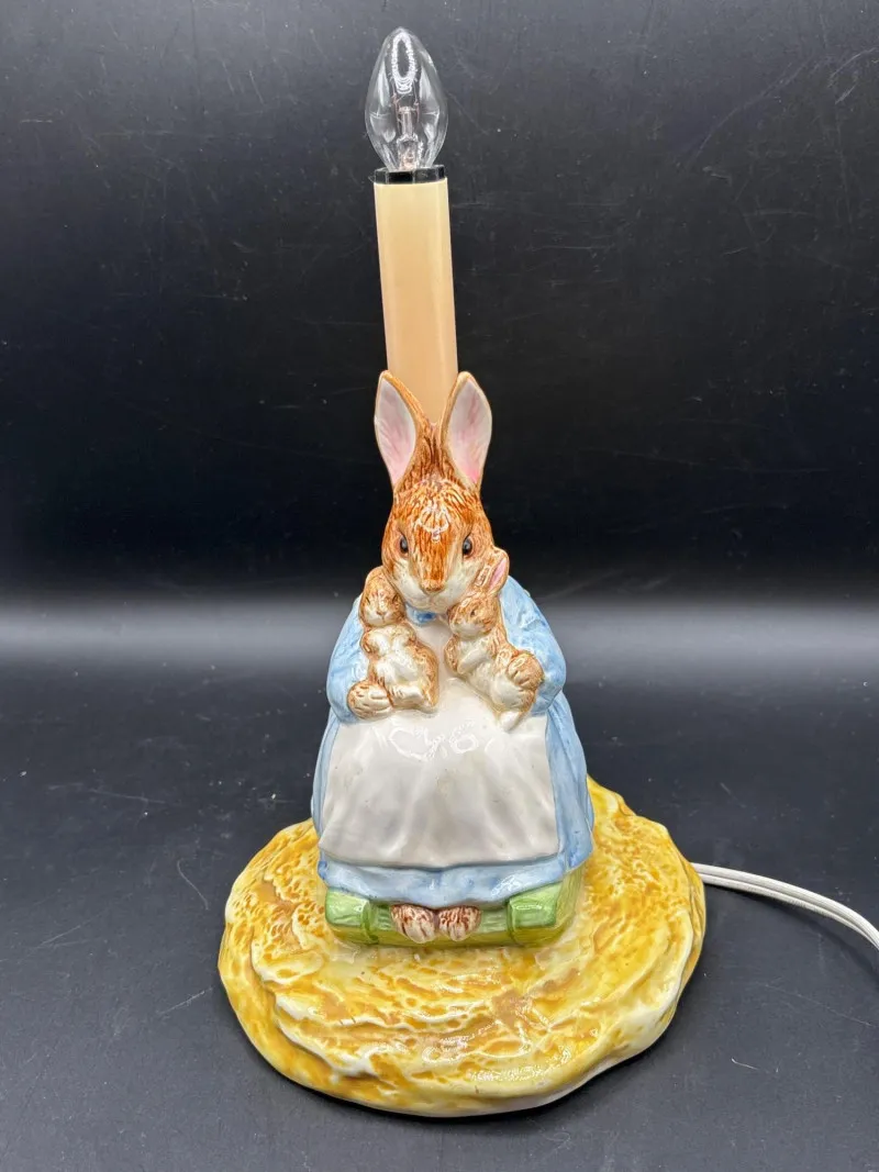 Beatrix Potter Bunny Lamp Peter Rabbit Style Nursery Light - Collector’s Dream Auction – Lladro, Murano, Coastal Decor-Anacortes and Sequim pick-ups | Ocean Bid Auction