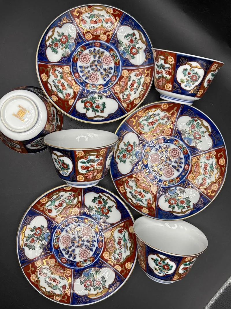 Imari Style Japanese Tea & Sake Set Plates Cups Bowls - Collector’s Dream Auction – Lladro, Murano, Coastal Decor-Anacortes and Sequim pick-ups | Ocean Bid Auction
