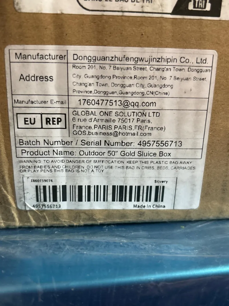 ⛏️ Strike Gold! 50" Gold Sluice Box – Open Box, Unused - Collector’s Dream Auction – Lladro, Murano, Coastal Decor-Anacortes and Sequim pick-ups | Ocean Bid Auction