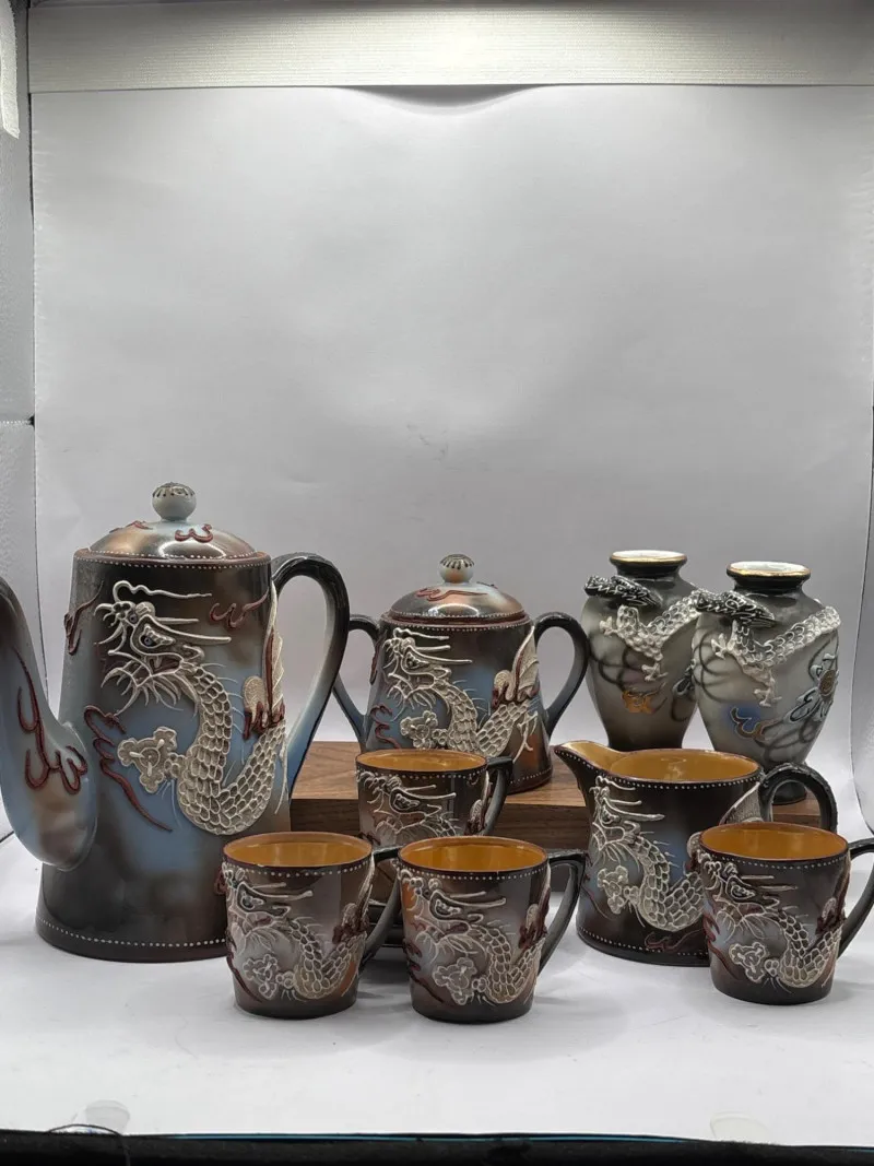 Vintage Dragonware Tea Set Moriage Teapot Cups Cream Sugar - Collector’s Dream Auction – Lladro, Murano, Coastal Decor-Anacortes and Sequim pick-ups | Ocean Bid Auction