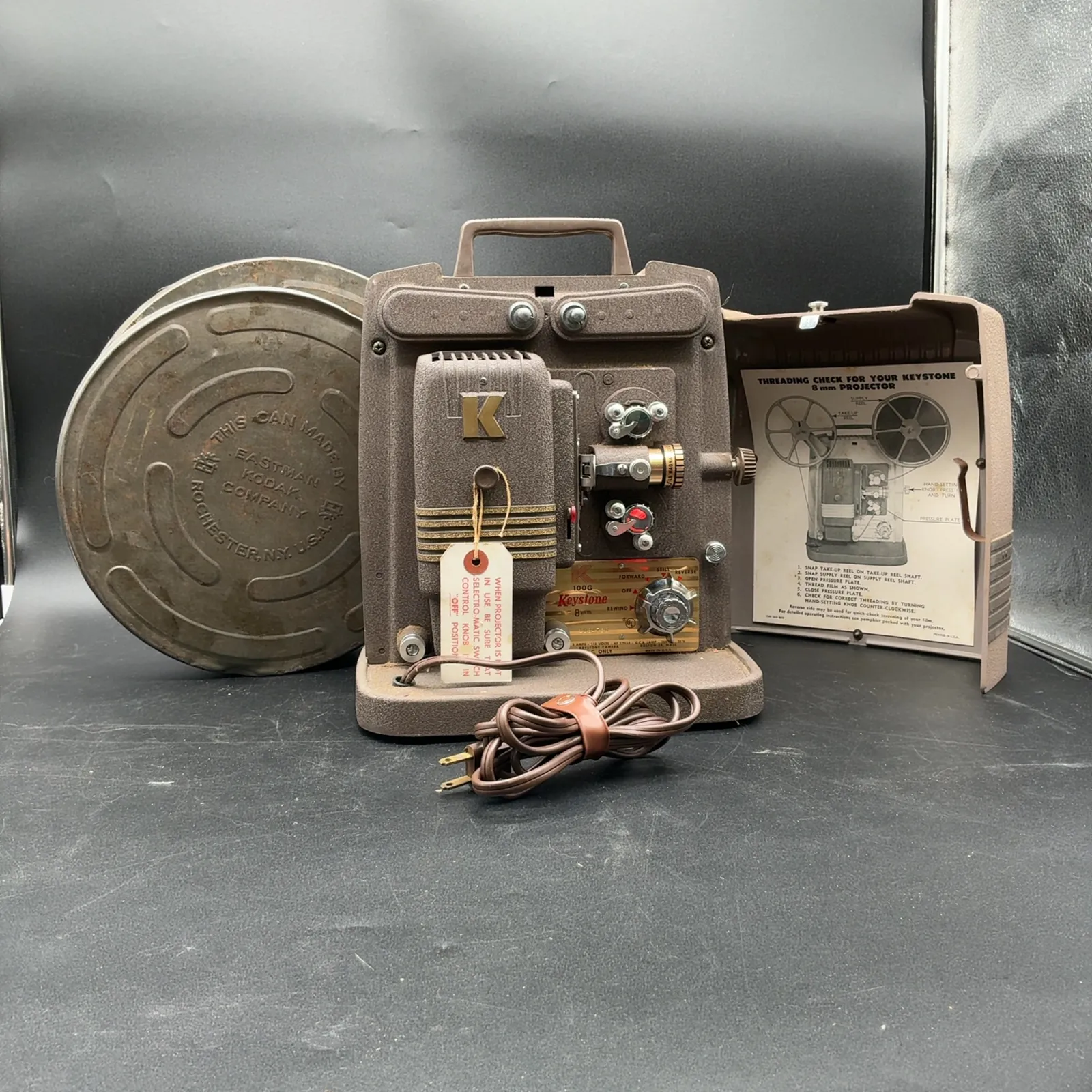 Vintage Keystone 8mm Film Projector with Case