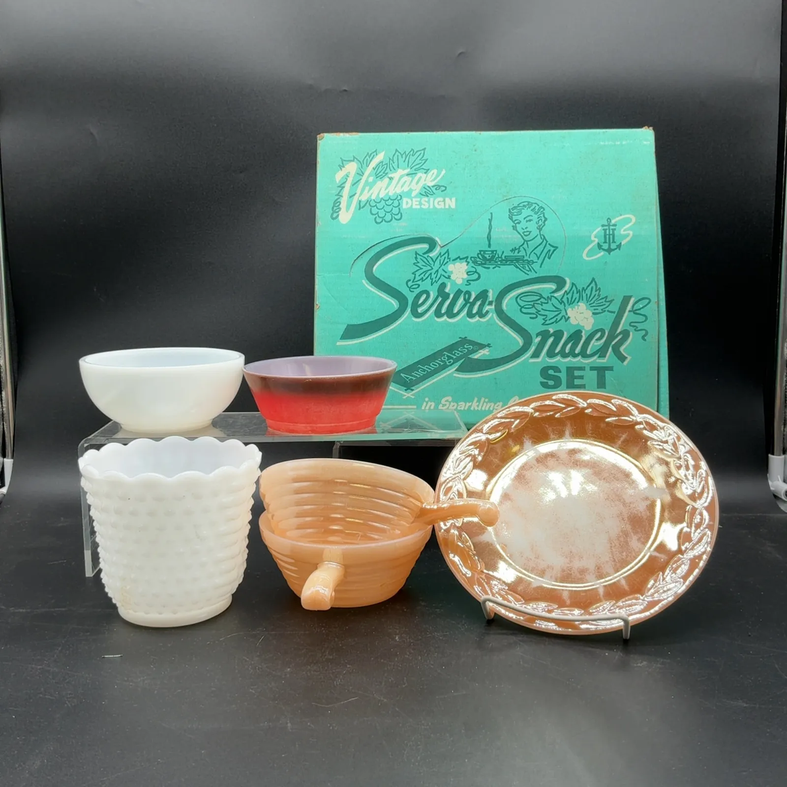 Anchor Hocking Fire-King Serva-Snack Glass Collection