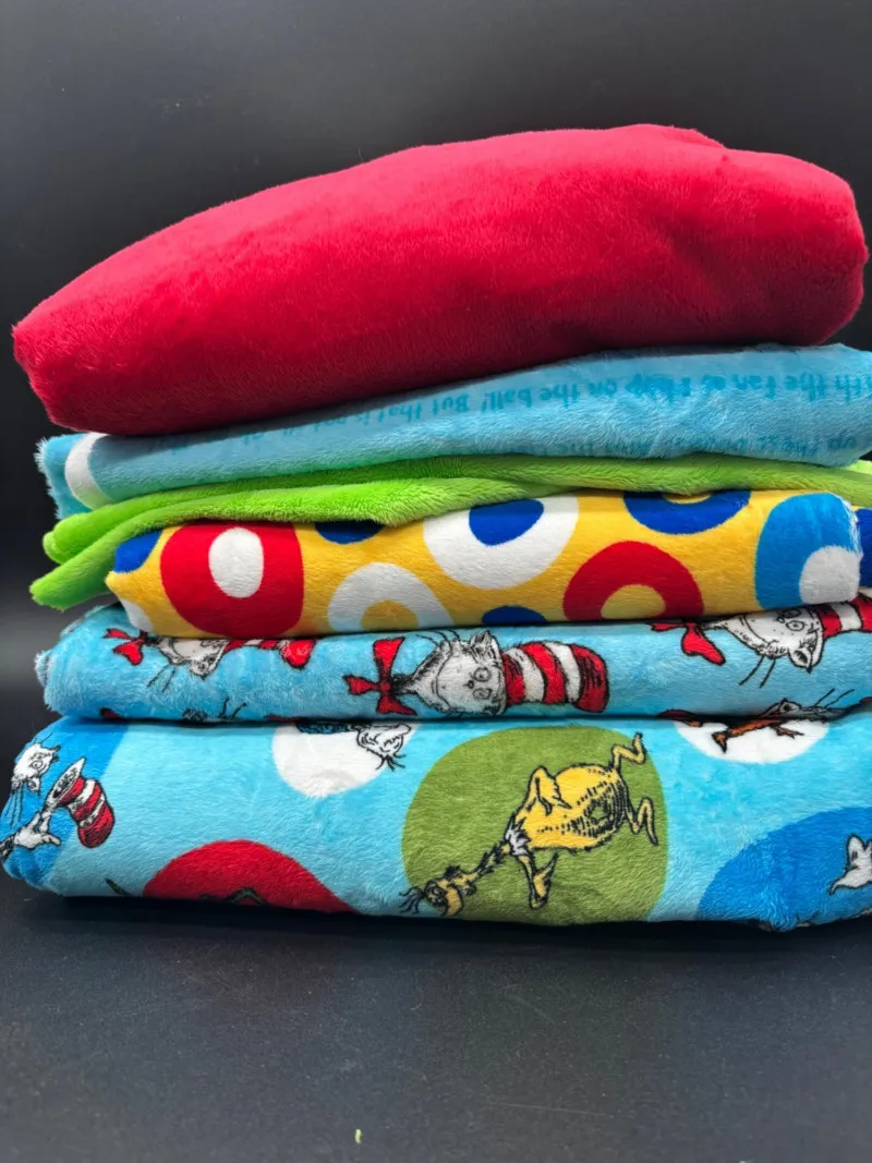 Dr. Seuss Minky Fabric Lot – 60” Wide – Soft Plush Fabric - Mixed Treasures Auction | Ocean Bid Auction