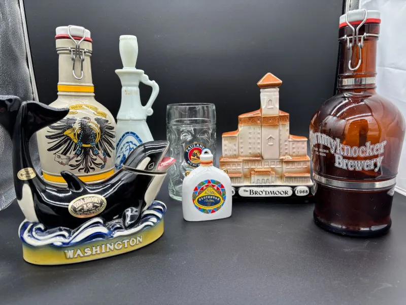 Vintage Liquor Decanter & Souvenir Bottle Lot - Mixed Treasures Auction | Ocean Bid Auction