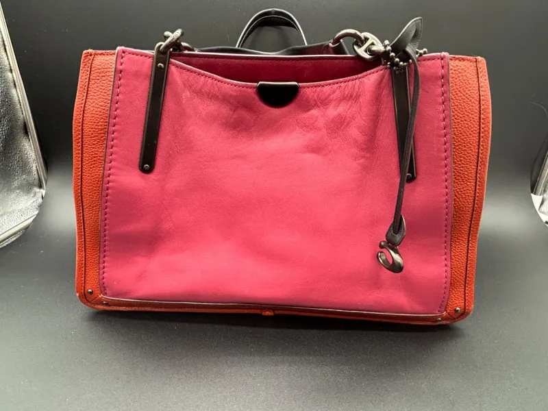 Coach Colorblock Leather Satchel – Pink Suede Trim Handbag – - Mixed Treasures Auction | Ocean Bid Auction