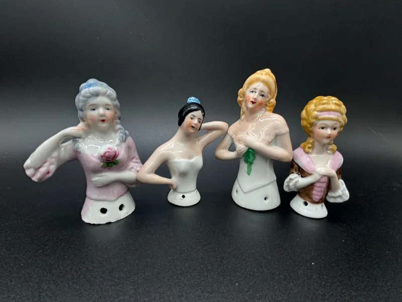 Lot of 4 Antique Victorian Porcelain Half Dolls – 2 Made in Germany - Mixed Treasures Auction | Ocean Bid Auction