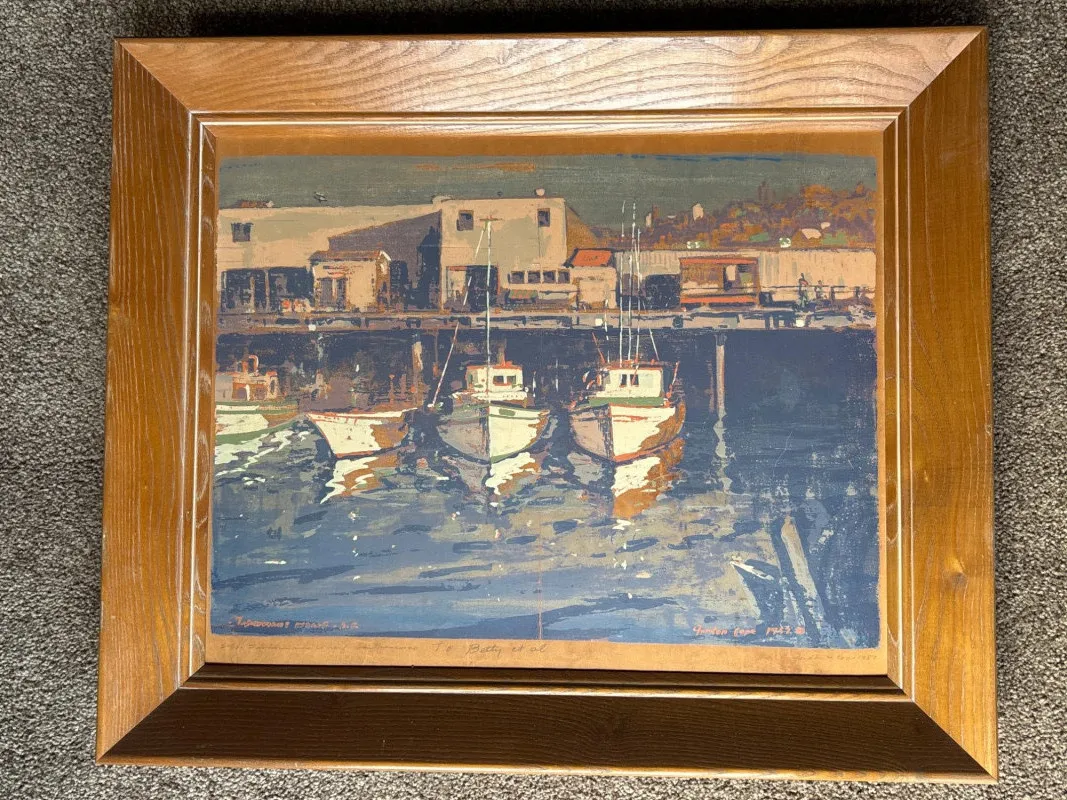 Signed Limited Edition Harbor Scene Print 25/250 - Anacortes Estate Auction – Sterling Silver, Jewelry & Incredible Finds | Ocean Bid Auction