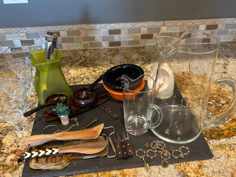 Charcuterie Night Entertaining Lot w/Pitcher, Boards & Serving Pieces - Anacortes Estate Auction – Sterling Silver, Jewelry & Incredible Finds | Ocean Bid Auction