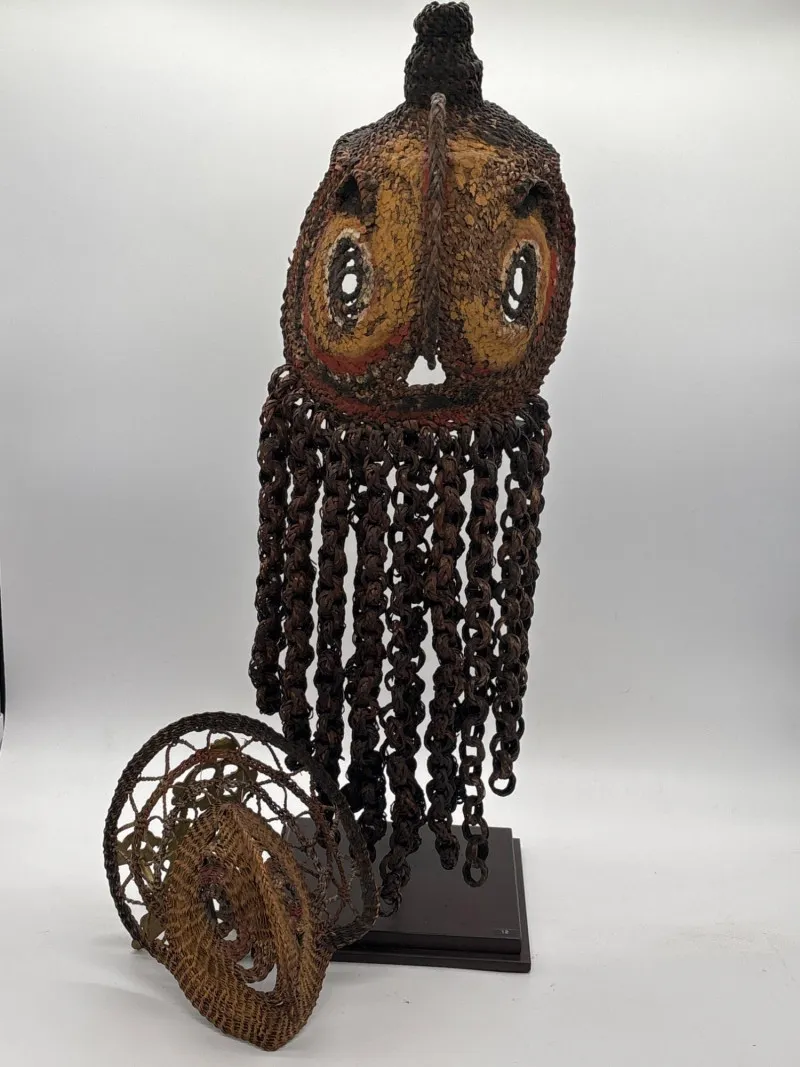 Pair of Tribal Masks with Display Stand - Anacortes Estate Auction – Sterling Silver, Jewelry & Incredible Finds | Ocean Bid Auction