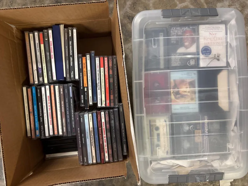Tapes and CDs, large mix - Anacortes Estate Auction – Sterling Silver, Jewelry & Incredible Finds | Ocean Bid Auction
