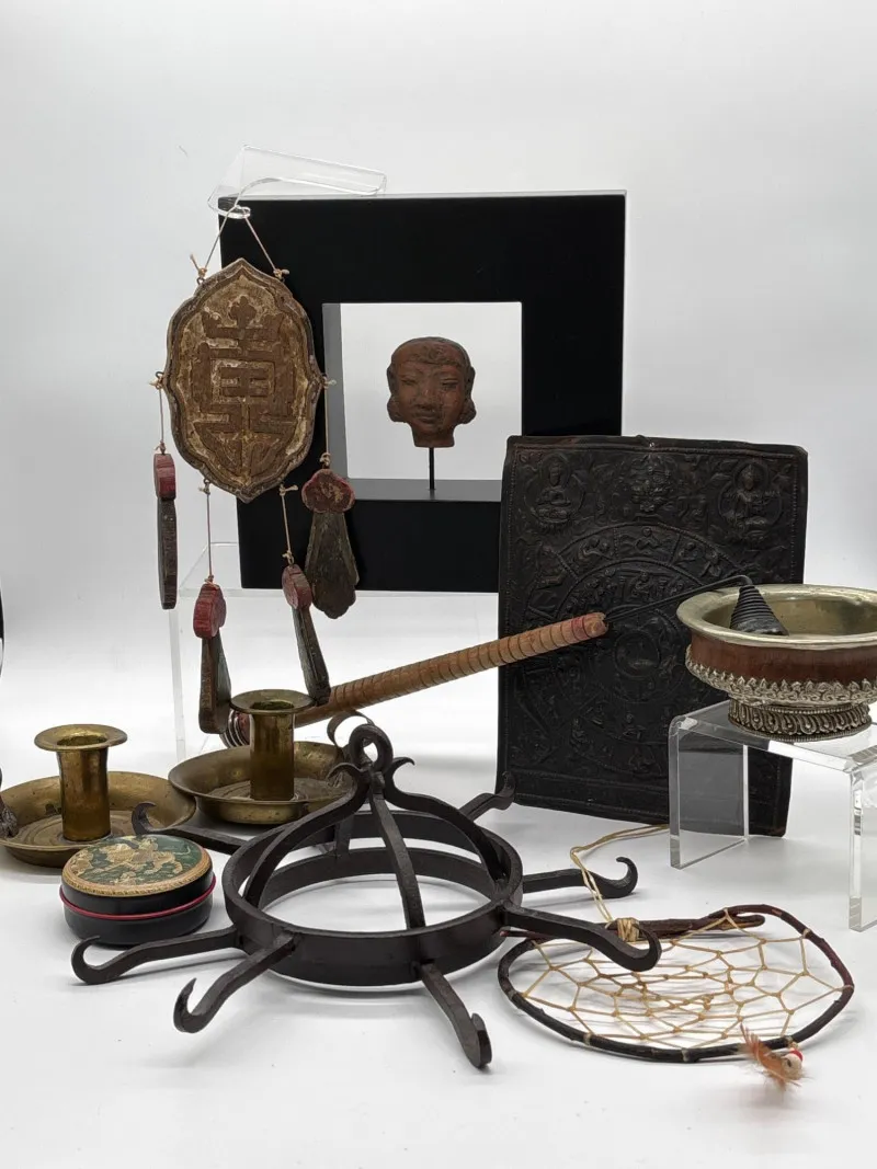 Eclectic Asian Decor Lot Buddha Dreamcatcher Candles & Wall Art - Anacortes Estate Auction – Sterling Silver, Jewelry & Incredible Finds | Ocean Bid Auction