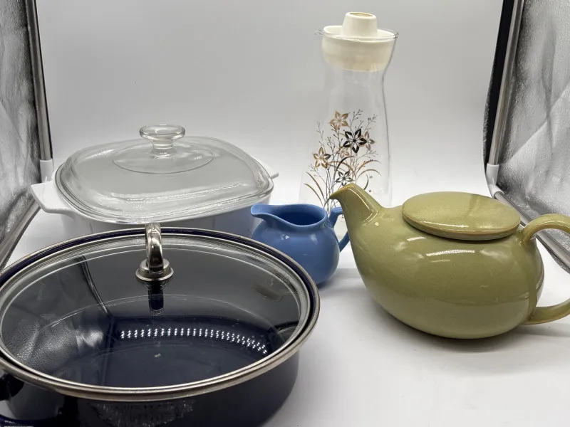Kitchen Lot Teapot Baker & Carafe Set - Anacortes Estate Auction – Sterling Silver, Jewelry & Incredible Finds | Ocean Bid Auction