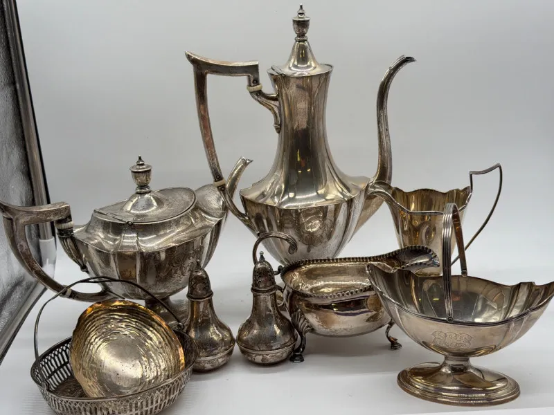 Mixed Sterling Hollowware Collection, 1,532 Grams, Wallace & more - Anacortes Estate Auction – Sterling Silver, Jewelry & Incredible Finds | Ocean Bid Auction