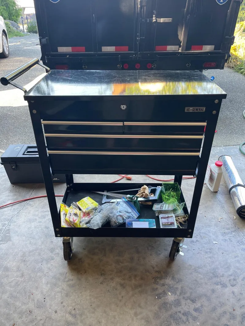 US General Rolling Tool Cart with Locking Drawers & Storage Shelf - Anacortes Estate Auction – Sterling Silver, Jewelry & Incredible Finds | Ocean Bid Auction