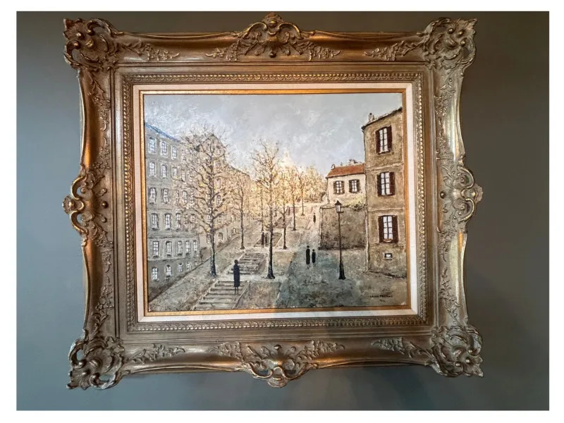 Louis Peyrat "Paris Montmartre" Framed Connoisseur Gallery Print - Anacortes Estate Auction – Sterling Silver, Jewelry & Incredible Finds | Ocean Bid Auction