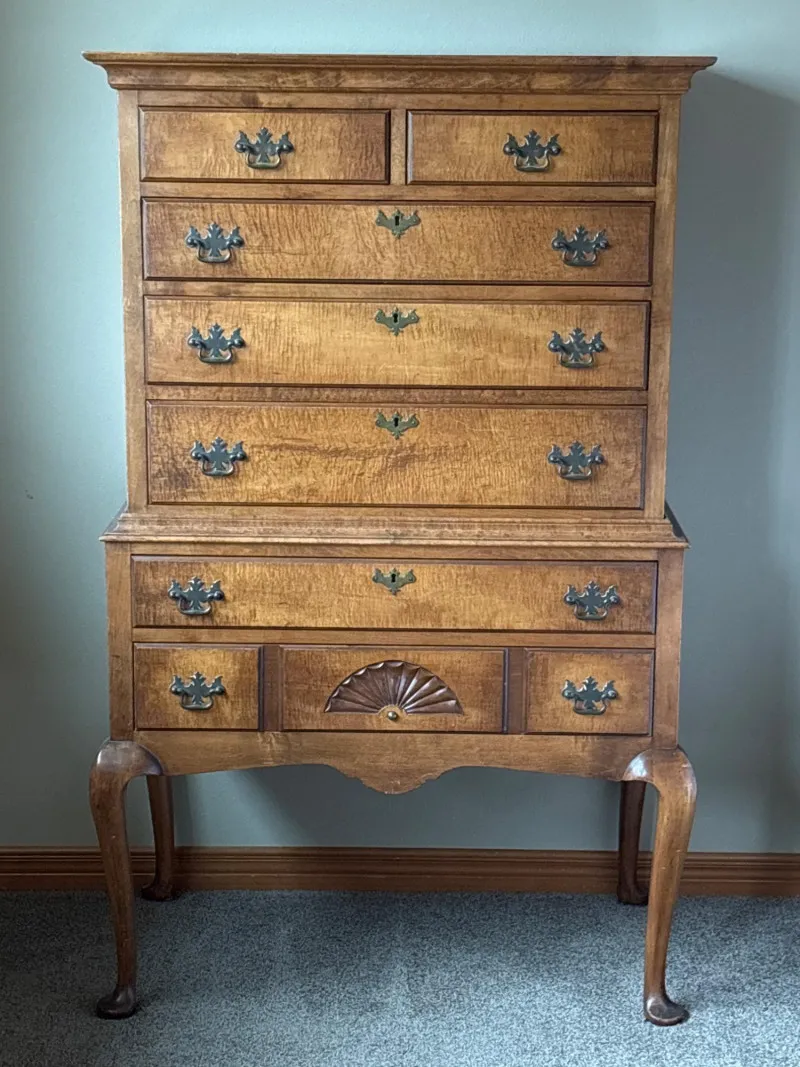Queen Anne Style Highboy Chest – Removable Upper Section - Anacortes Estate Auction – Sterling Silver, Jewelry & Incredible Finds | Ocean Bid Auction