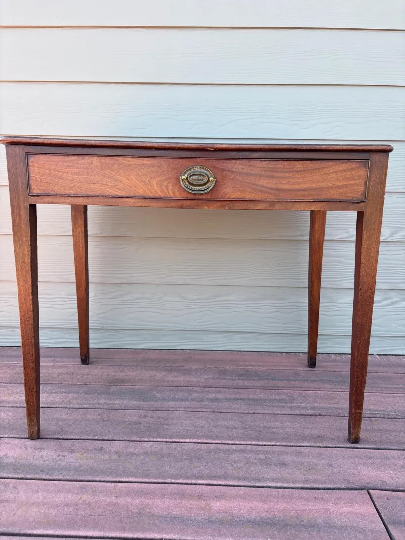 Vintage One Drawer Side Table or Writing Desk - Anacortes Estate Auction – Sterling Silver, Jewelry & Incredible Finds | Ocean Bid Auction
