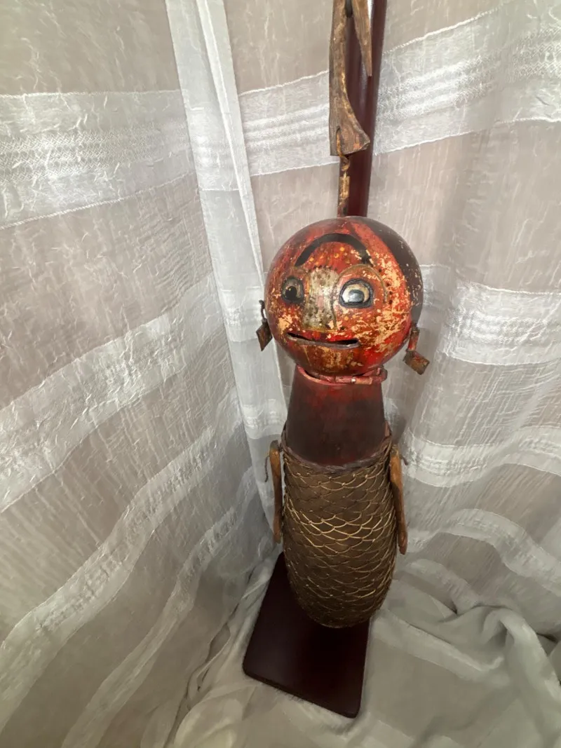 Handcrafted Folk Art Gourd Figure Sculpture with Stand - Anacortes Estate Auction – Sterling Silver, Jewelry & Incredible Finds | Ocean Bid Auction