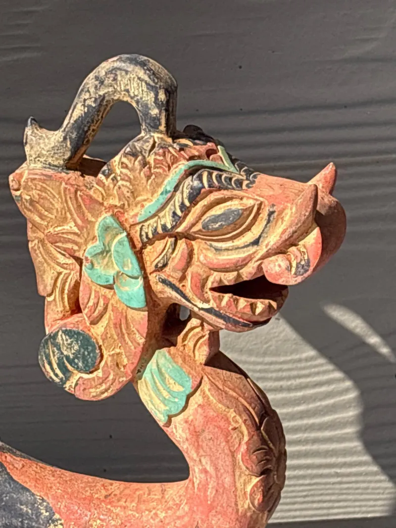 Antique Balinese Naga Dragon Mosquito Net Hook in Floating Shadow Box - Anacortes Estate Auction – Sterling Silver, Jewelry & Incredible Finds | Ocean Bid Auction