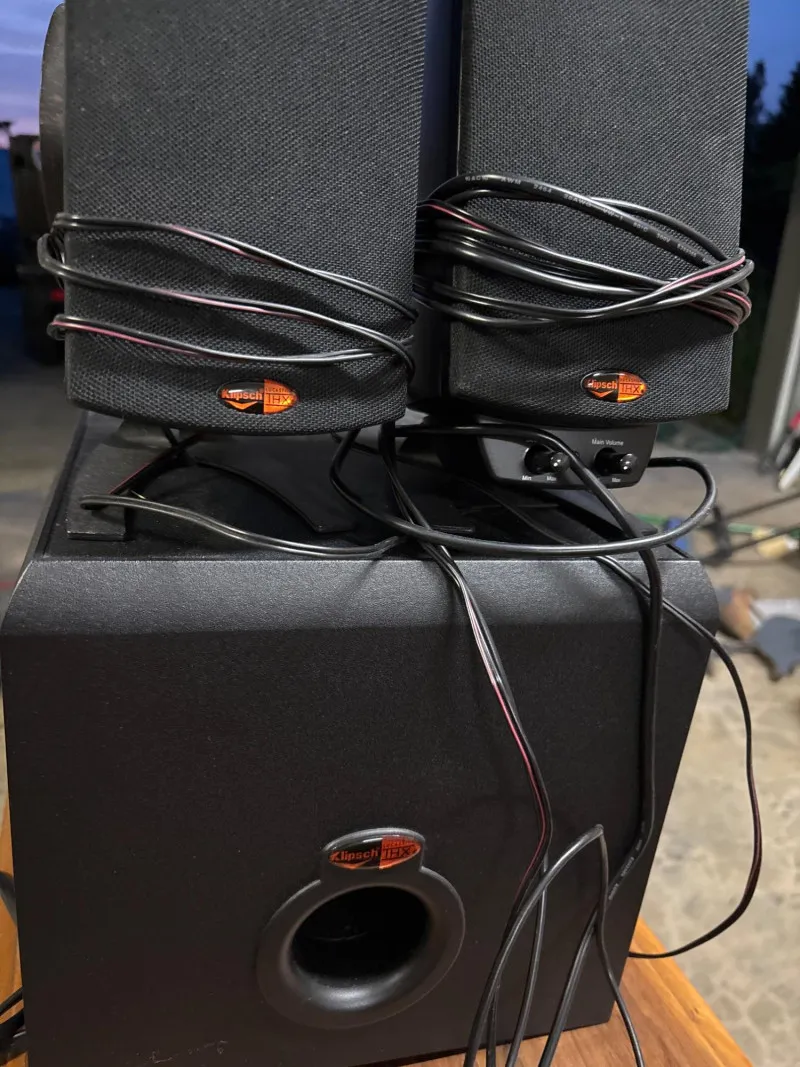 Klipsch ProMedia THX 2.1 Computer Speaker System with Subwoofer - Anacortes Estate Auction – Sterling Silver, Jewelry & Incredible Finds | Ocean Bid Auction