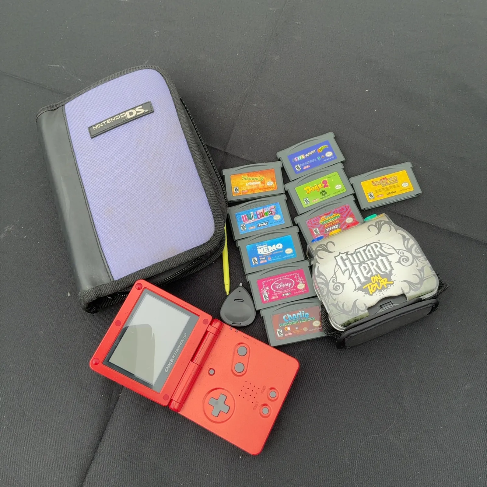 Nintendo Game Boy Advance SP With 9 Games & Cases