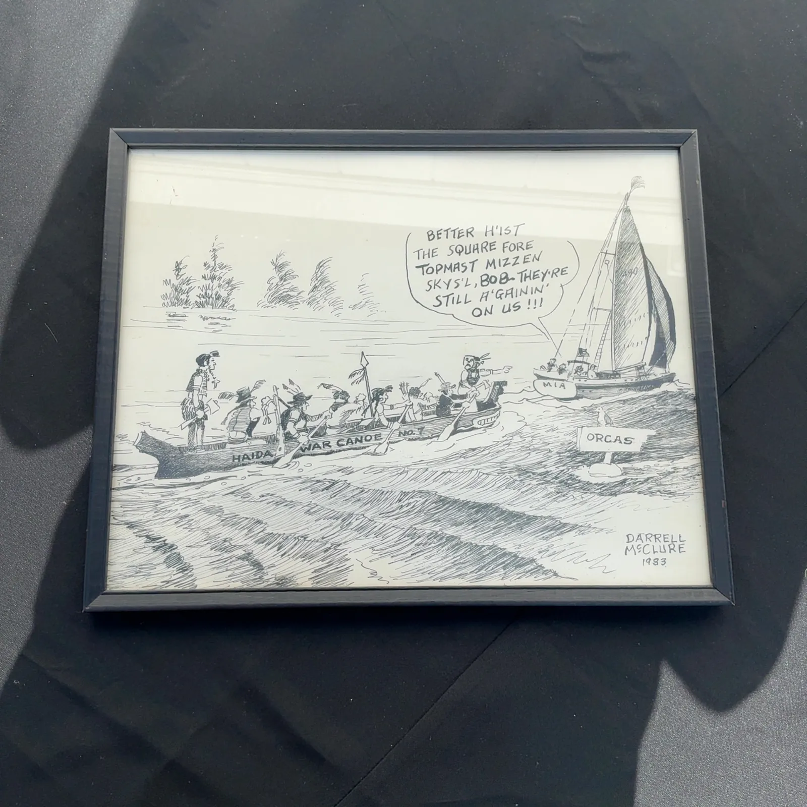 Darrell McClure 1983 Orcas Island Maritime Cartoon