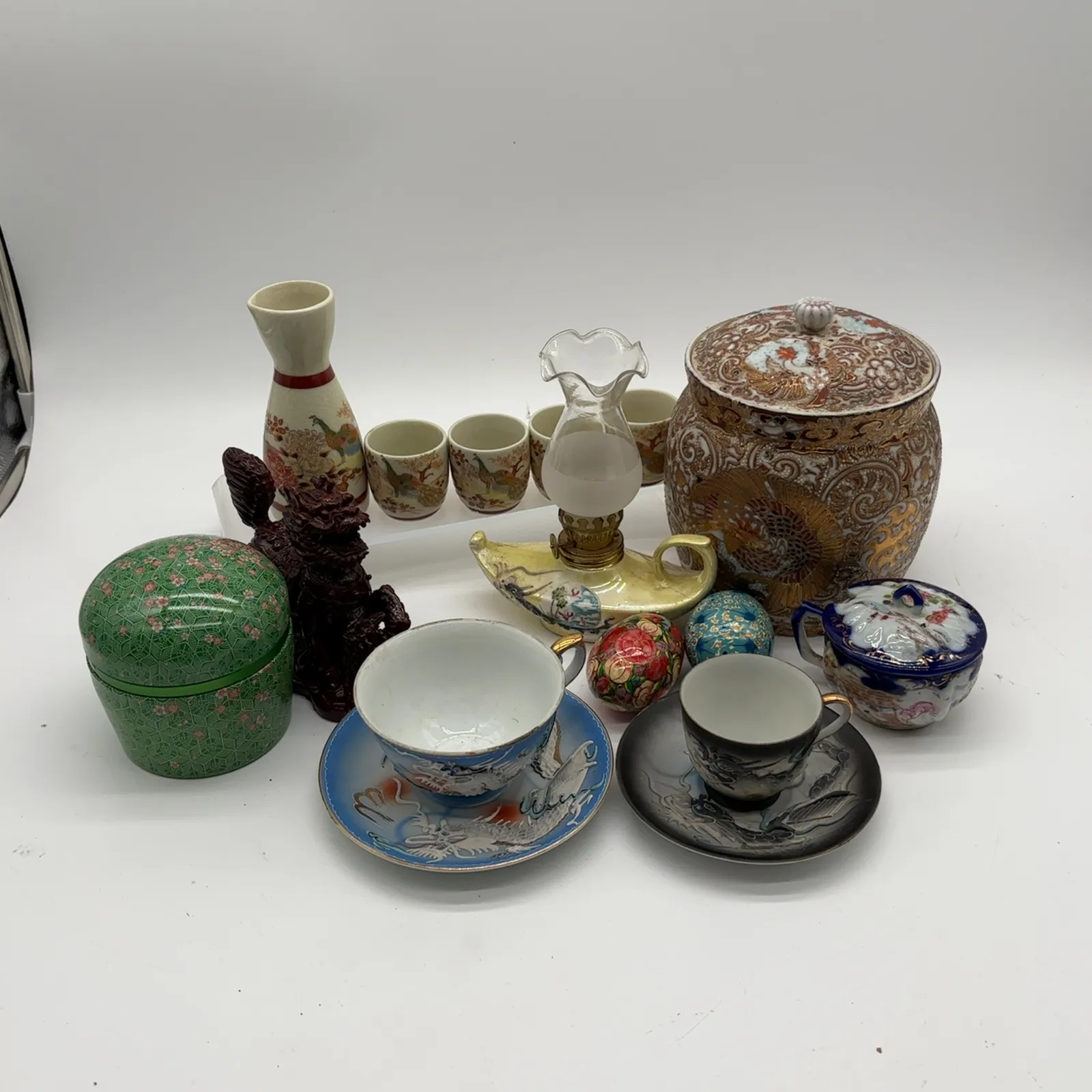 Asian Ceramics Assortment with Japan Sake Set