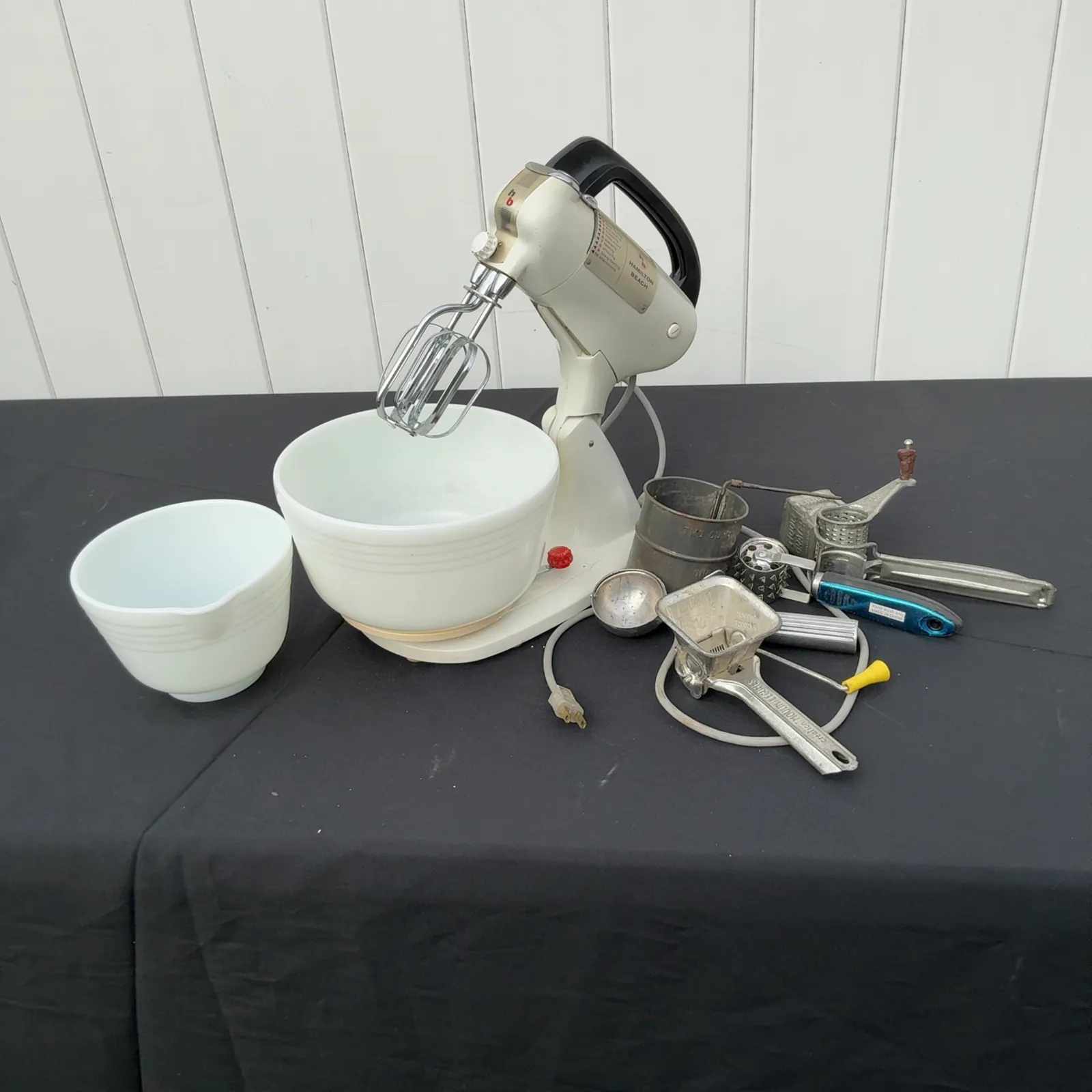 Vintage Hamilton Beach Stand Mixer & Kitchen Tools