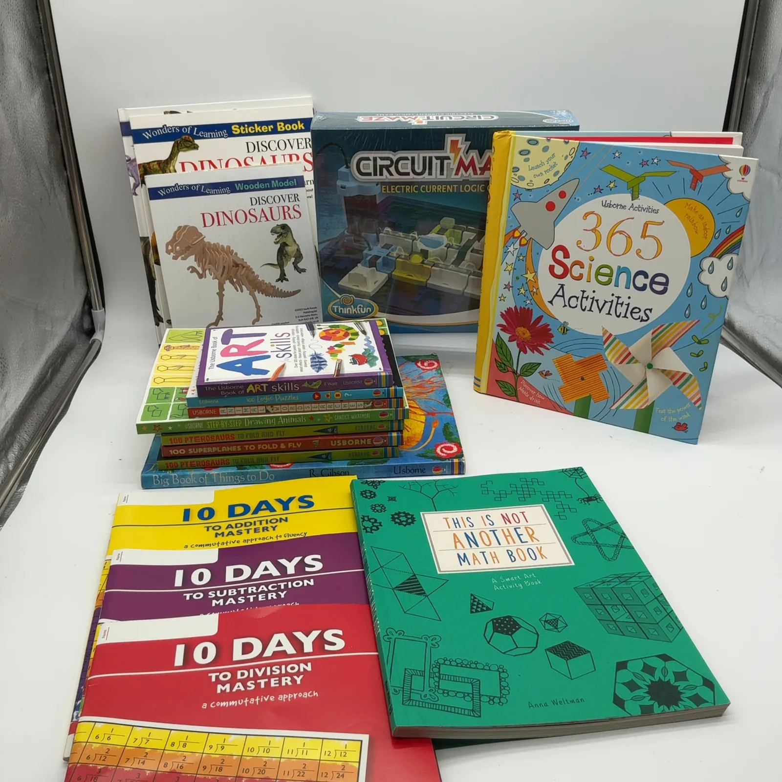Unused Kids Activity Books & ThinkFun Circuit Maze