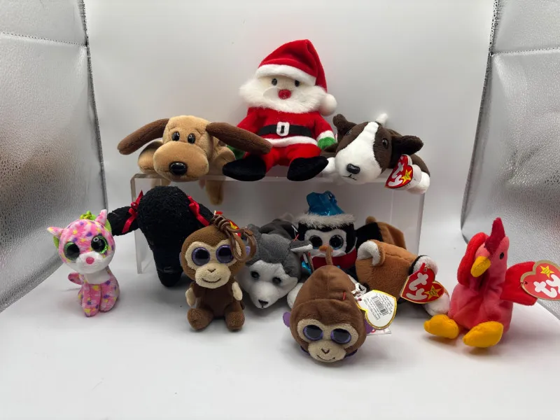 Ty Beanie Boos Plush Lot w/ Tags Monkey Penguin Santa Dog Toys - Spring Treasure Auction – Vintage Finds & New-In-Box Surprises. | Ocean Bid Auction