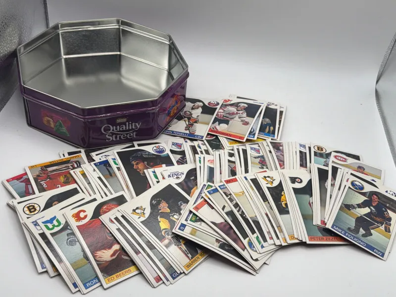NHL Hockey Trading Card Lot w Quality Street Tin - Spring Treasure Auction – Vintage Finds & New-In-Box Surprises. | Ocean Bid Auction