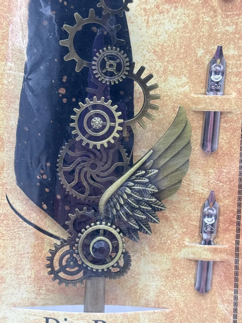Steampunk Feather Dip Pen Set w/ Nibs New in Package Lot - Spring Treasure Auction – Vintage Finds & New-In-Box Surprises. | Ocean Bid Auction