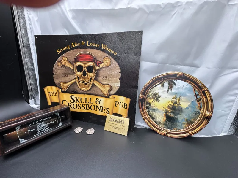 Pirate Wall Decor & Brass Spyglass Lot - Spring Treasure Auction – Vintage Finds & New-In-Box Surprises. | Ocean Bid Auction