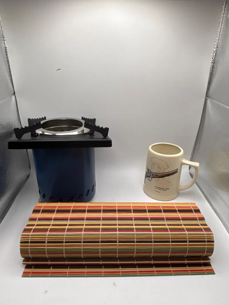 Outdoor Entertaining Lot Tabletop Cooker Bamboo Mats Beer Mug - Spring Treasure Auction – Vintage Finds & New-In-Box Surprises. | Ocean Bid Auction