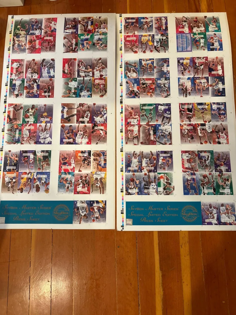 Fleer Ultra Jam Session Uncut Sheets A & B NBA Basketball Cards - Spring Treasure Auction – Vintage Finds & New-In-Box Surprises. | Ocean Bid Auction